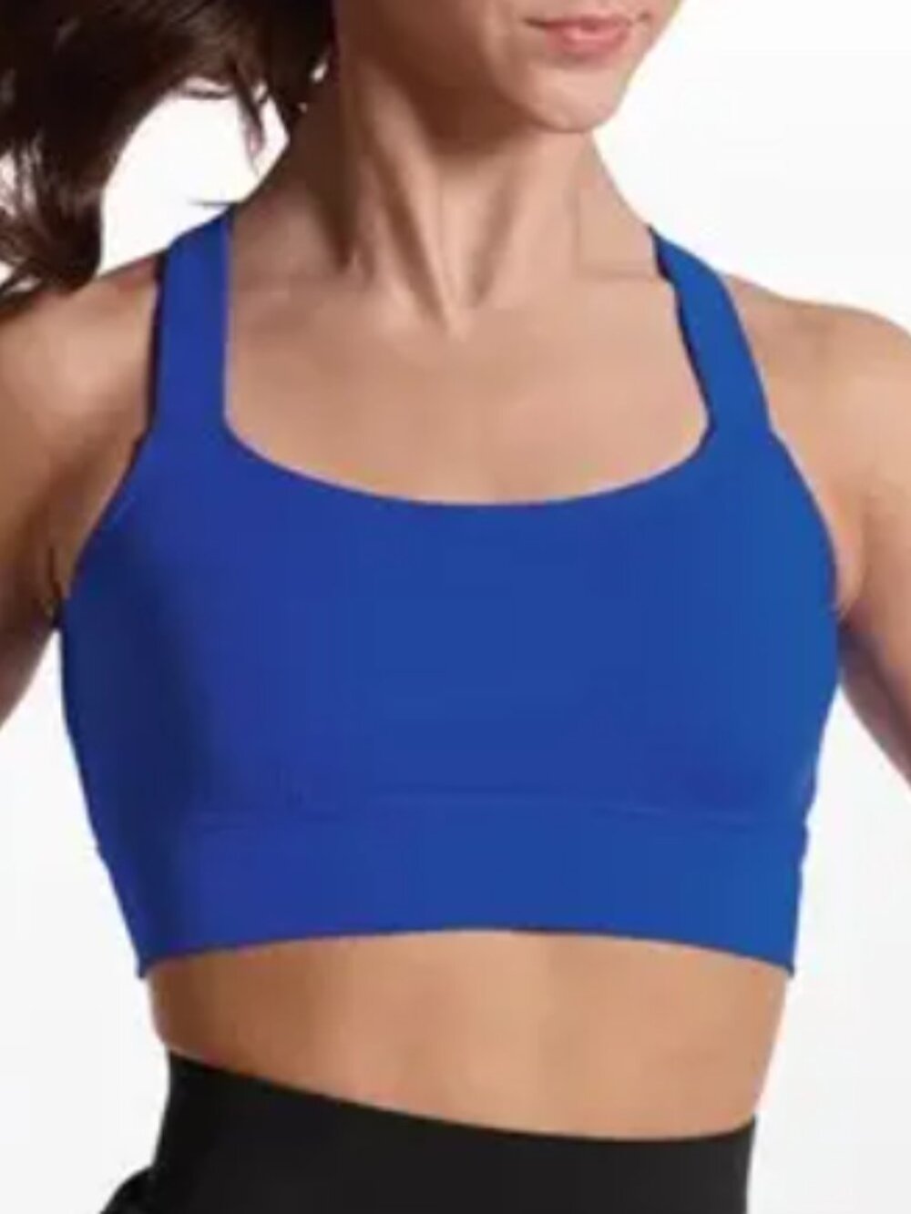 Balera Crisscross Back Bra Top Cobalt Blue Dancewear MT7766 sz 7/8 NEW
